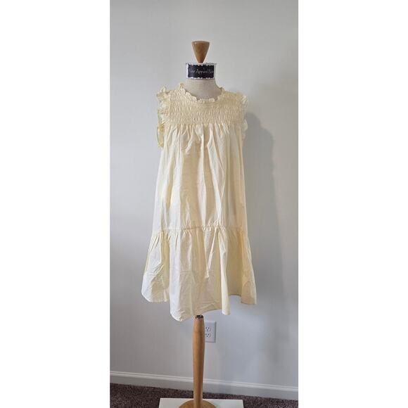 &merci Dresses & Skirts - &merci Women's Yellow Baby Doll Mini Dress Sz Large (0953)